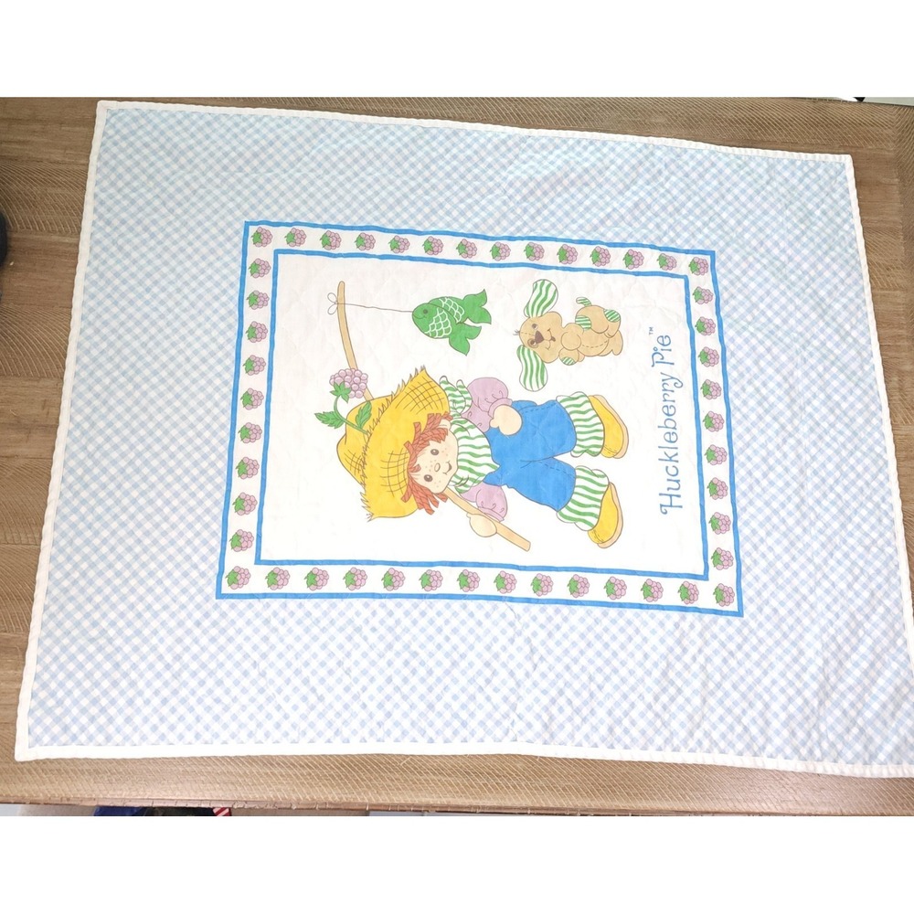 Vintage Baby Blanket 1980 Huckleberry Pie Quilt Strawberry Shortcake